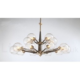 Candelabru rustic retro vintage cu fasole magică cu nuanțe de sticlă multicolore