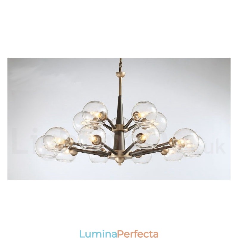 Candelabru rustic retro vintage cu fasole magică cu nuanțe de sticlă multicolore