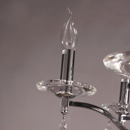 Candelabru elegant din cristal cromat