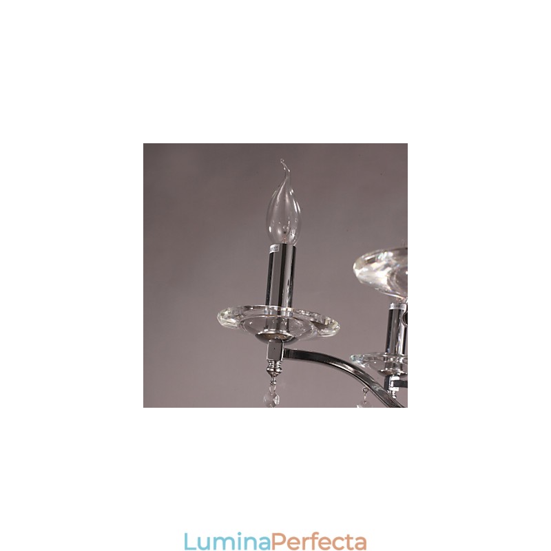 Candelabru elegant din cristal cromat