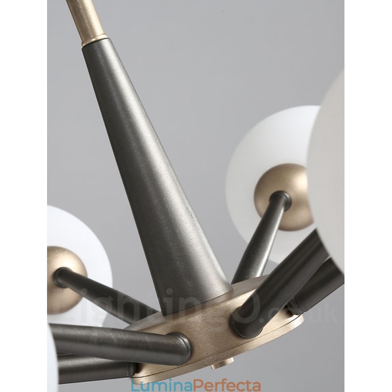 Candelabru rustic retro vintage cu fasole magică cu nuanțe de sticlă multicolore