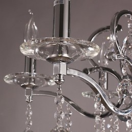 Candelabru elegant din cristal cromat