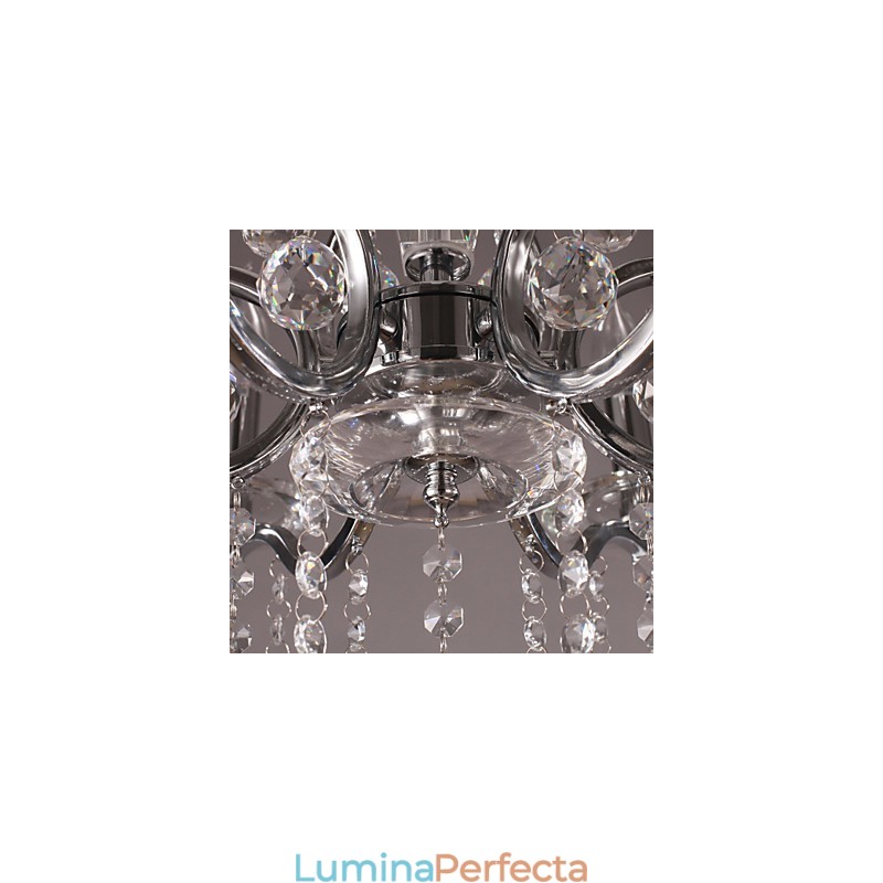 Candelabru elegant din cristal cromat