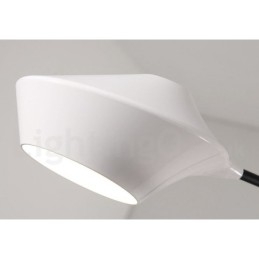 Candelabru din țeavă modern și contemporan cu nuanțe acrilice alb-negru