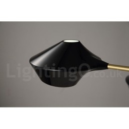 Candelabru din țeavă modern și contemporan cu nuanțe acrilice alb-negru
