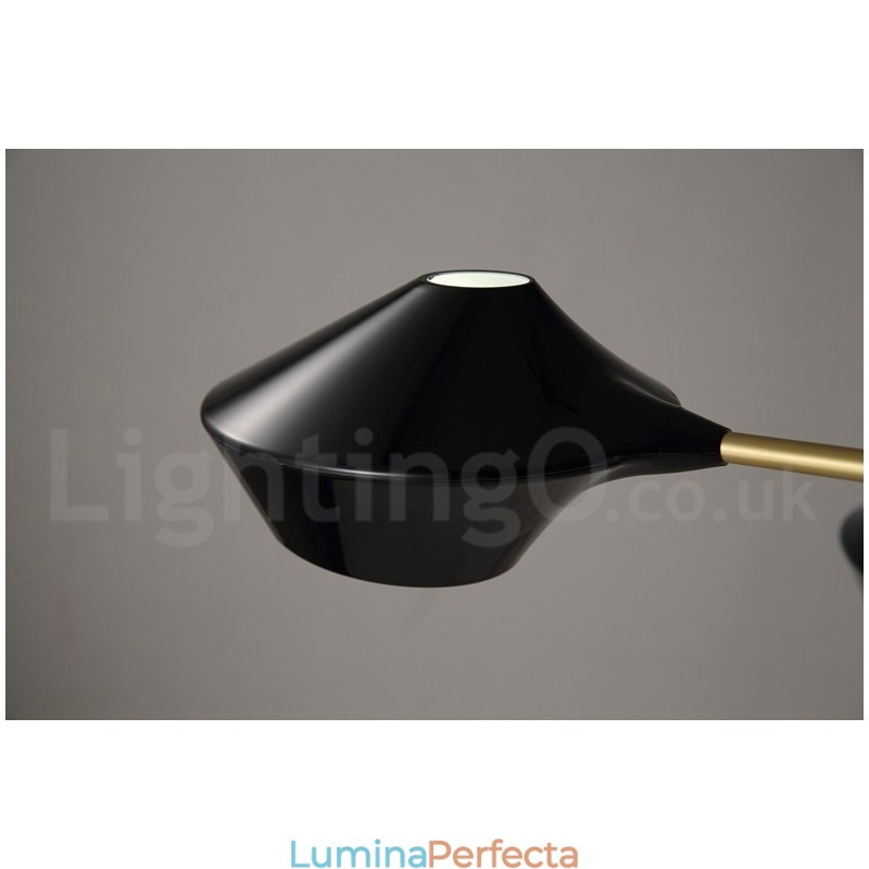 Candelabru din țeavă modern și contemporan cu nuanțe acrilice alb-negru
