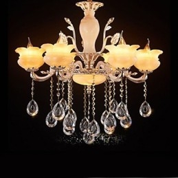 Lampă suspendată din cristal de jad Candelabru în stil lumânare