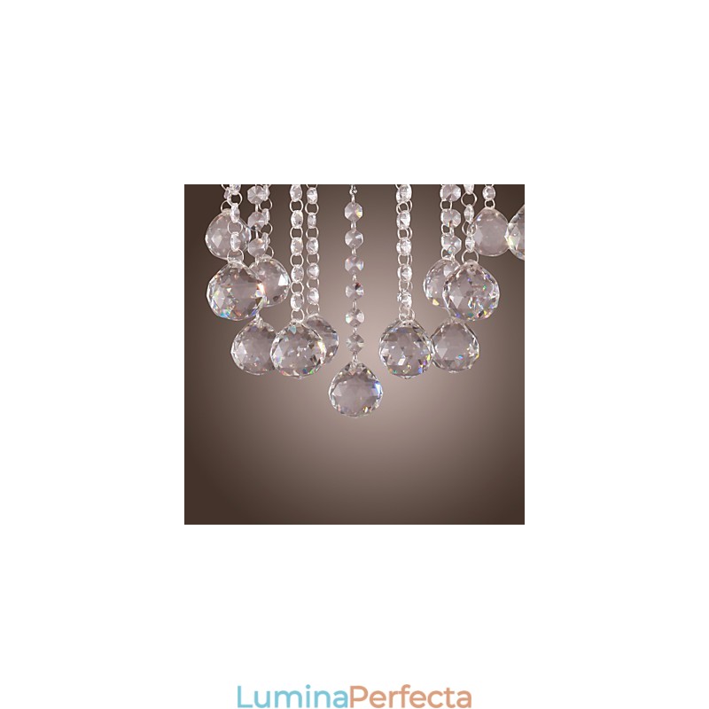 Candelabru elegant din cristal cromat