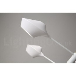 Candelabru din țeavă modern și contemporan cu nuanțe acrilice alb-negru