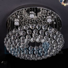 Plafoniera rotundă de cristal K9 modernă cu montare încasată