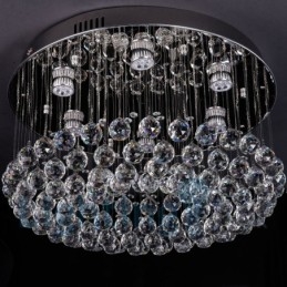 Plafoniera rotundă de cristal K9 modernă cu montare încasată