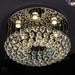 Plafoniera rotundă de cristal K9 modernă cu montare încasată