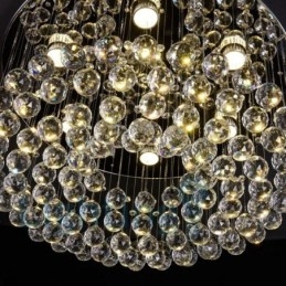 Plafoniera rotundă de cristal K9 modernă cu montare încasată
