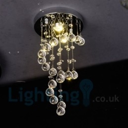 Plafoniera rotundă de cristal K9 modernă cu 1 lumină
