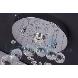 Plafoniera rotundă de cristal K9 modernă cu 1 lumină