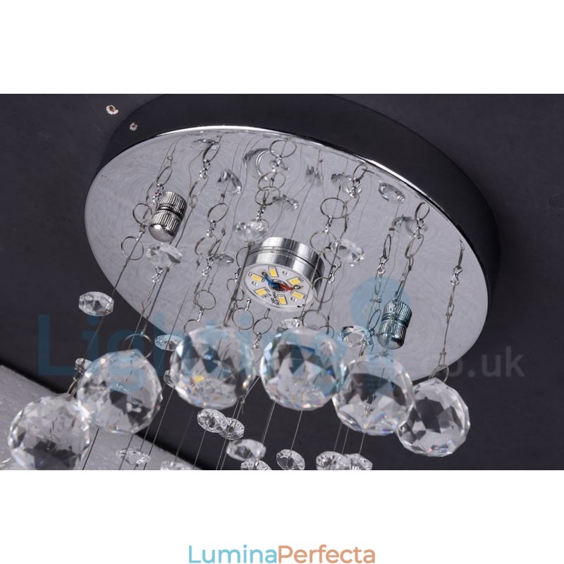 Plafoniera rotundă de cristal K9 modernă cu 1 lumină
