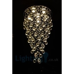 Plafoniera rotundă, modernă, cu 6 lumini, K9 Crystal, cu montare încastrabilă