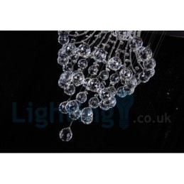 Plafoniera rotundă cu 4 lumini K9 Crystal, cu montare încastrabilă