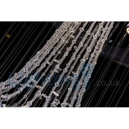 Plafoniera rotundă cu 4 lumini K9 Crystal, cu montare încastrabilă