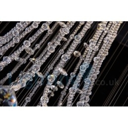 Plafoniera rotundă cu 4 lumini K9 Crystal, cu montare încastrabilă