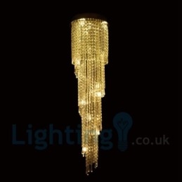 4 x GU10 + 8 x G4 150 cm lungă de cristal drop light modern K9 cristal rotund plafon plafon