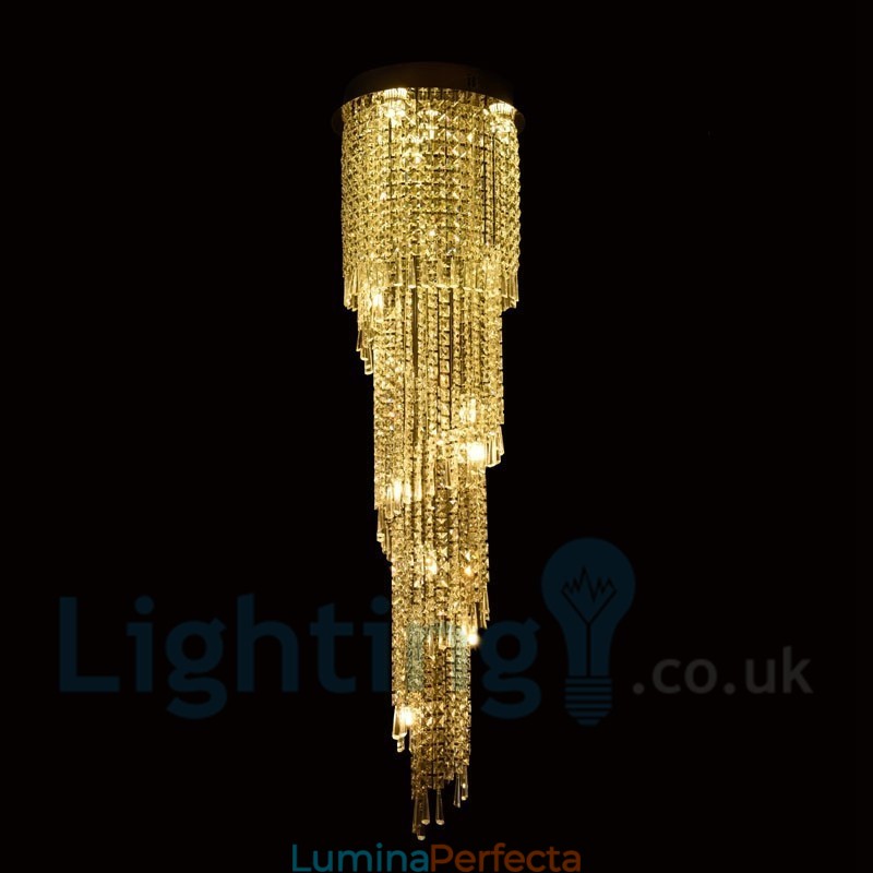 4 x GU10 + 8 x G4 150 cm lungă de cristal drop light modern K9 cristal rotund plafon plafon