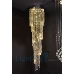 4 x GU10 + 8 x G4 150 cm lungă de cristal drop light modern K9 cristal rotund plafon plafon