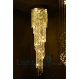 4 x GU10 + 8 x G4 150 cm lungă de cristal drop light modern K9 cristal rotund plafon plafon