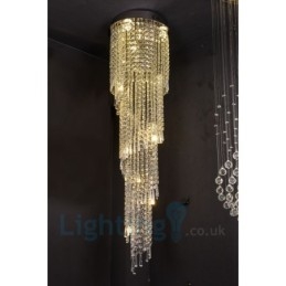 4 x GU10 + 8 x G4 150 cm lungă de cristal drop light modern K9 cristal rotund plafon plafon