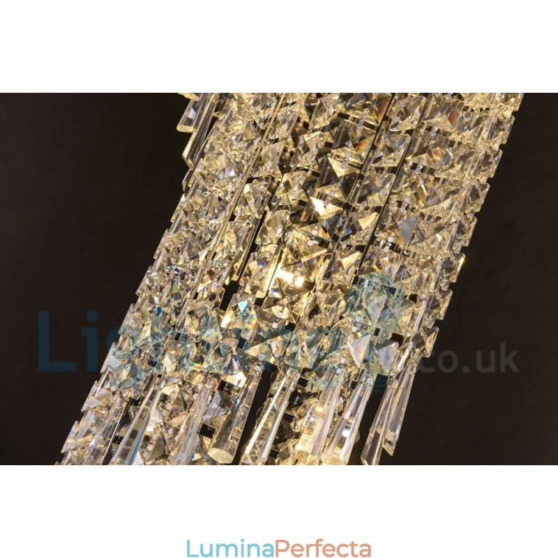 4 x GU10 + 8 x G4 150 cm lungă de cristal drop light modern K9 cristal rotund plafon plafon