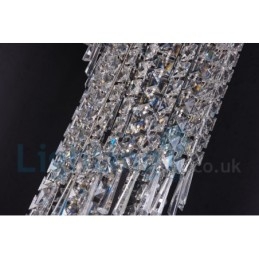 4 x GU10 + 8 x G4 150 cm lungă de cristal drop light modern K9 cristal rotund plafon plafon