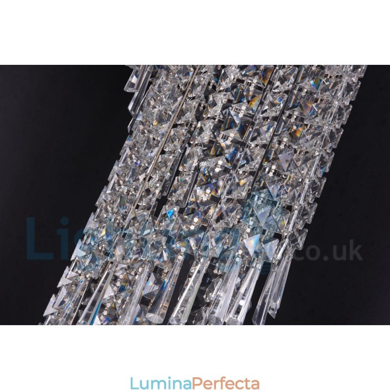 4 x GU10 + 8 x G4 150 cm lungă de cristal drop light modern K9 cristal rotund plafon plafon