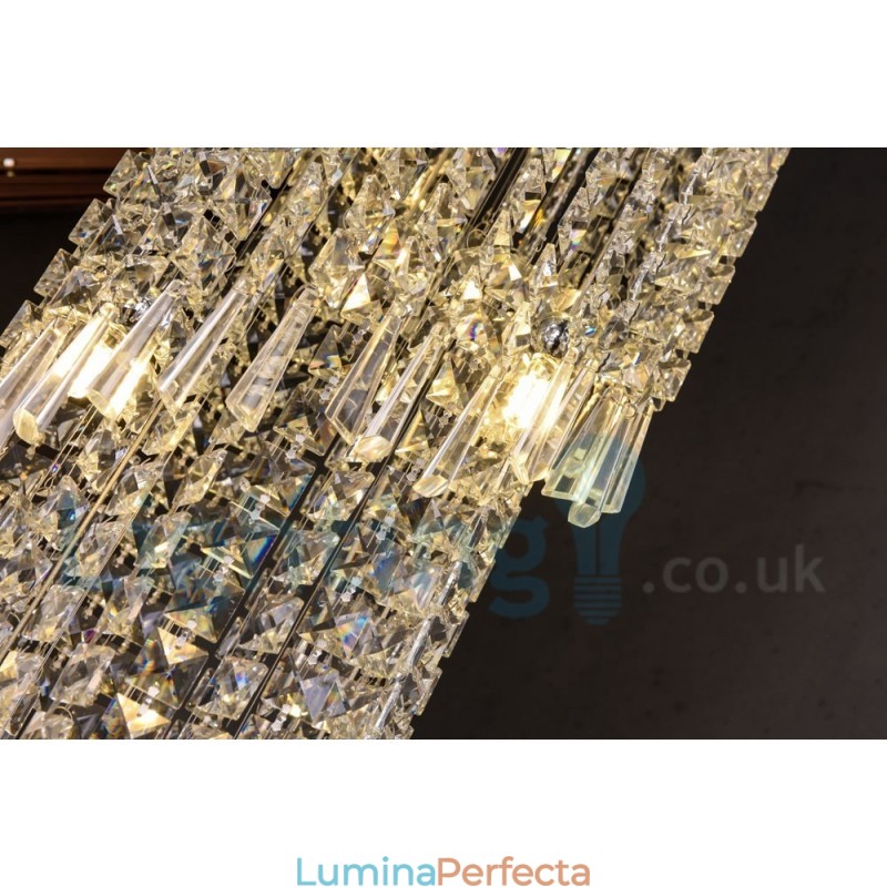 4 x GU10 + 8 x G4 150 cm lungă de cristal drop light modern K9 cristal rotund plafon plafon