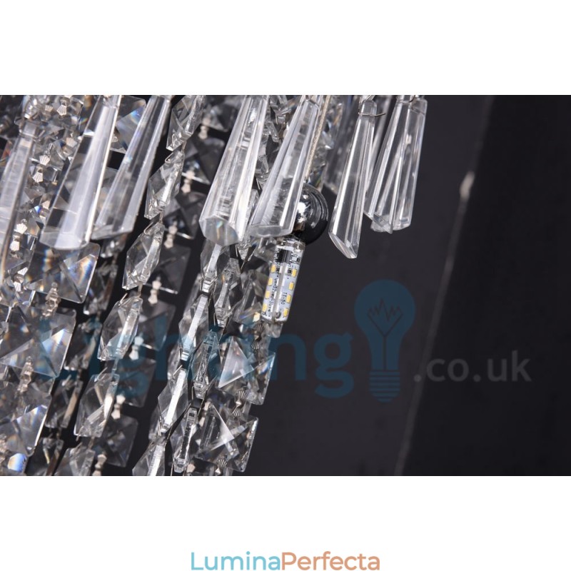 4 x GU10 + 8 x G4 150 cm lungă de cristal drop light modern K9 cristal rotund plafon plafon