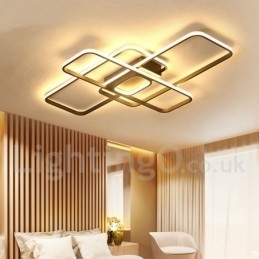 Plafoniera modernă, contemporană, cu pictură din aluminiu, Lumină încastrabilă, cu dimmer cu telecomandă, poate fi folosită și ca lampă de perete