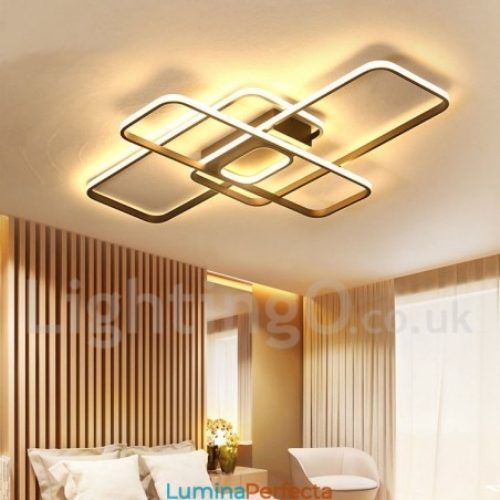 Plafoniera modernă, contemporană, cu pictură din aluminiu, Lumină încastrabilă, cu dimmer cu telecomandă, poate fi folosită și ca lampă de perete Plafoniera modernă, contemporană, cu pictură din aluminiu, Lumină încastrabilă, cu dimmer cu telecomandă, poate fi folosită și ca lampă de perete