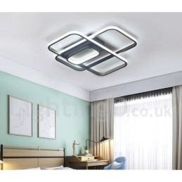 Plafoniera modernă, contemporană, cu pictură din aluminiu, Lumină încastrabilă, cu dimmer cu telecomandă, poate fi folosită și ca lampă de perete