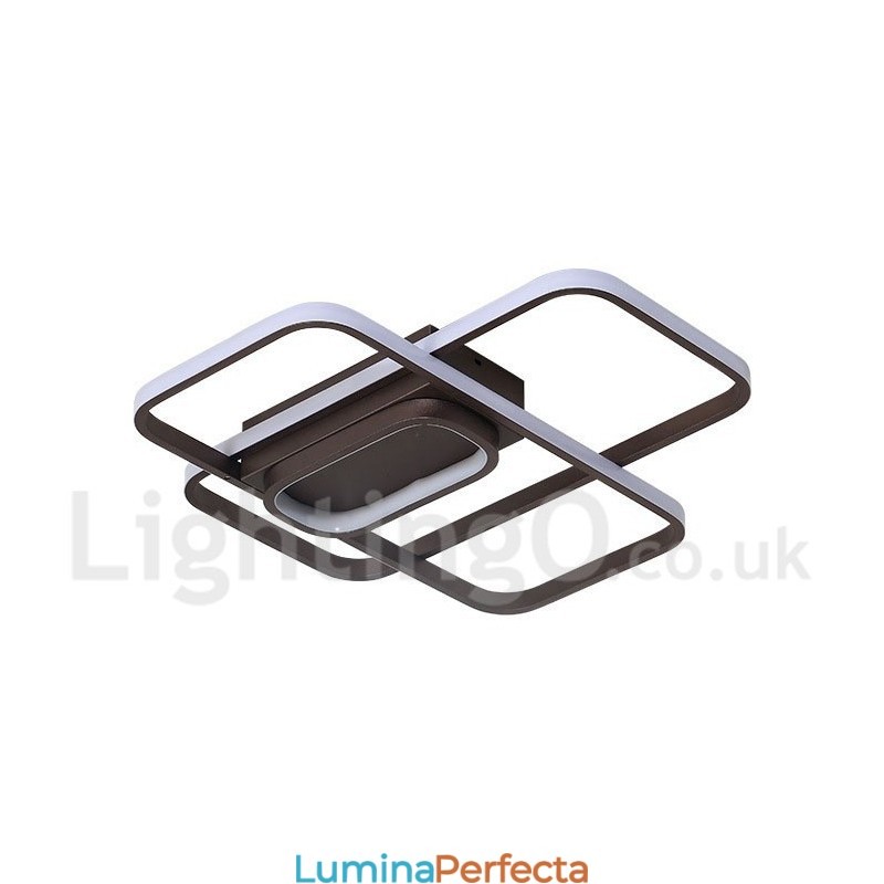 Plafoniera modernă, contemporană, cu pictură din aluminiu, Lumină încastrabilă, cu dimmer cu telecomandă, poate fi folosită și ca lampă de perete