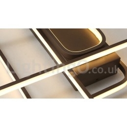 Plafoniera modernă, contemporană, cu pictură din aluminiu, Lumină încastrabilă, cu dimmer cu telecomandă, poate fi folosită și ca lampă de perete
