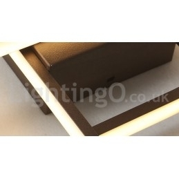 Plafoniera modernă, contemporană, cu pictură din aluminiu, Lumină încastrabilă, cu dimmer cu telecomandă, poate fi folosită și ca lampă de perete