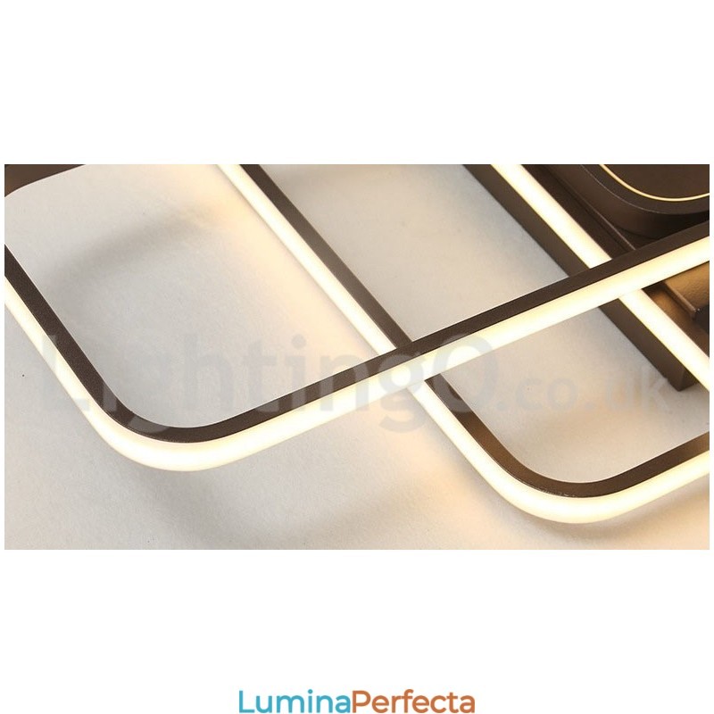 Plafoniera modernă, contemporană, cu pictură din aluminiu, Lumină încastrabilă, cu dimmer cu telecomandă, poate fi folosită și ca lampă de perete