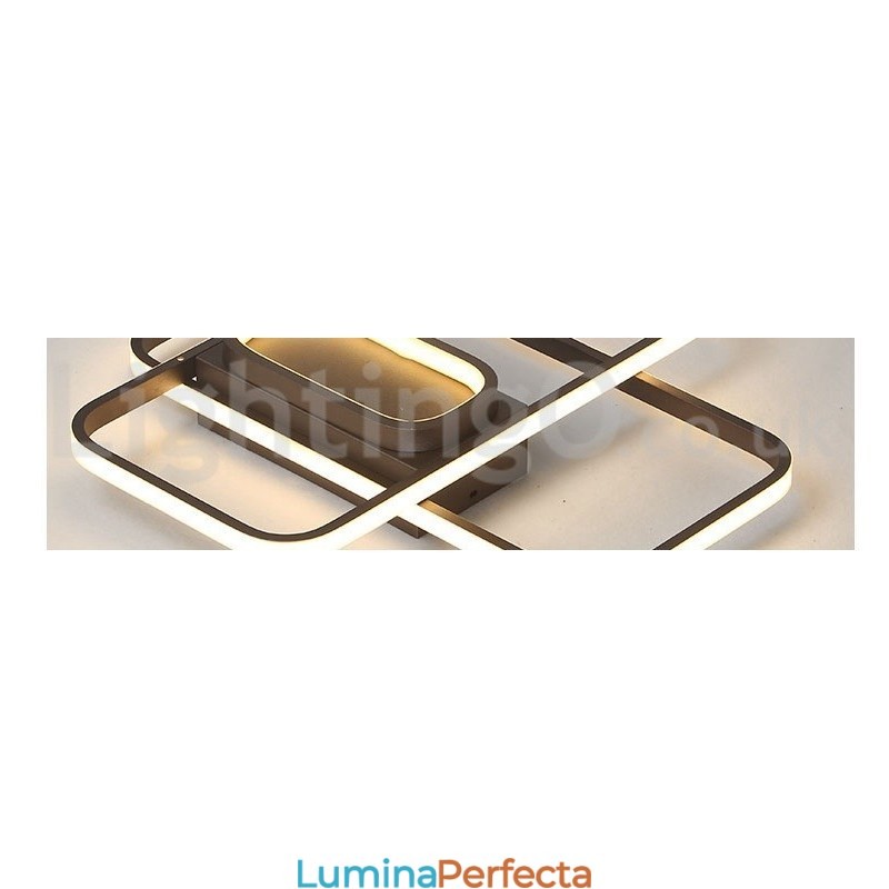 Plafoniera modernă, contemporană, cu pictură din aluminiu, Lumină încastrabilă, cu dimmer cu telecomandă, poate fi folosită și ca lampă de perete