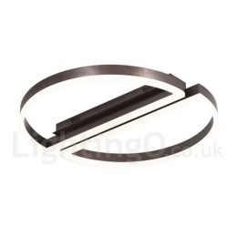 Plafoniera rotundă, modernă, contemporană, din aluminiu, cu montare încastrabilă, cu dimmer cu telecomandă, poate fi folosită și ca lampă de perete