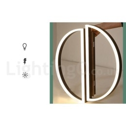 Plafoniera rotundă, modernă, contemporană, din aluminiu, cu montare încastrabilă, cu dimmer cu telecomandă, poate fi folosită și ca lampă de perete