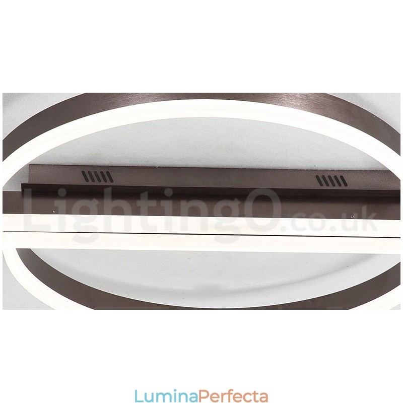 Plafoniera rotundă, modernă, contemporană, din aluminiu, cu montare încastrabilă, cu dimmer cu telecomandă, poate fi folosită și ca lampă de perete