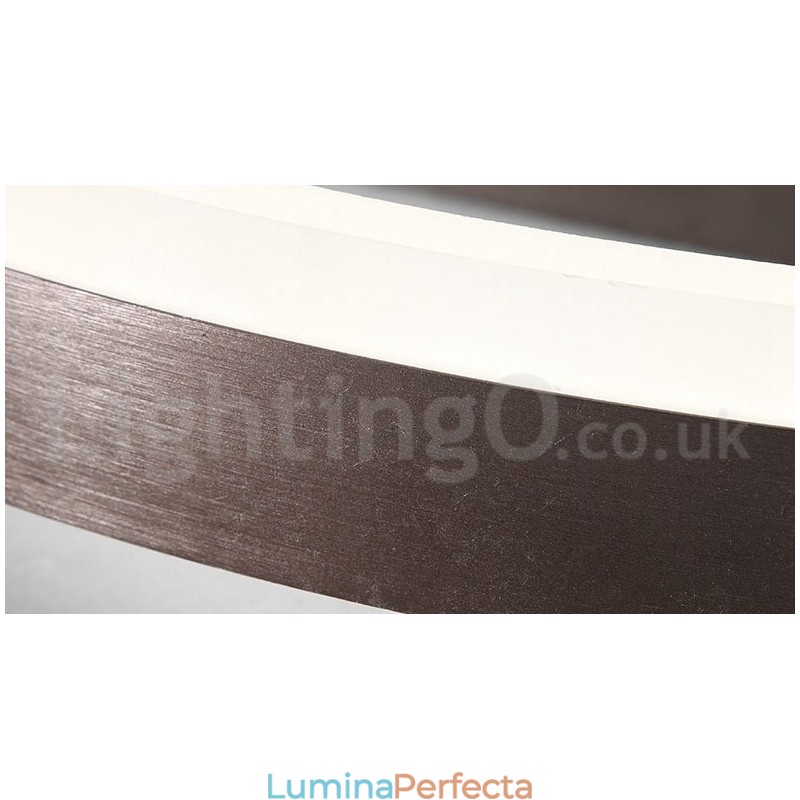 Plafoniera rotundă, modernă, contemporană, din aluminiu, cu montare încastrabilă, cu dimmer cu telecomandă, poate fi folosită și ca lampă de perete