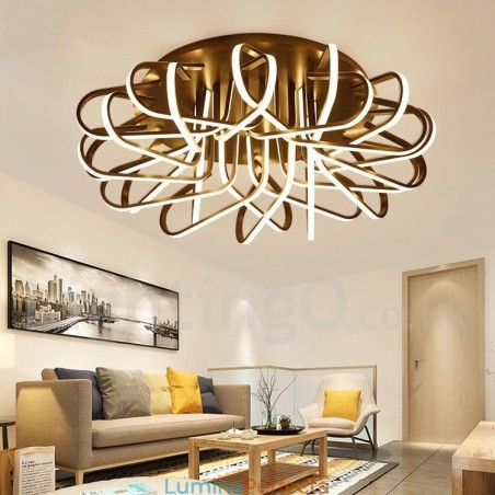 Plafoniera din aluminiu, modernă și contemporană, cu reglare reglabilă, Cuib de pasăre, poate fi folosită și ca lampă de perete Plafoniera din aluminiu, modernă și contemporană, cu reglare reglabilă, Cuib de pasăre, poate fi folosită și ca lampă de perete