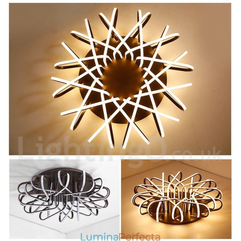 Plafoniera din aluminiu, modernă și contemporană, cu reglare reglabilă, Cuib de pasăre, poate fi folosită și ca lampă de perete