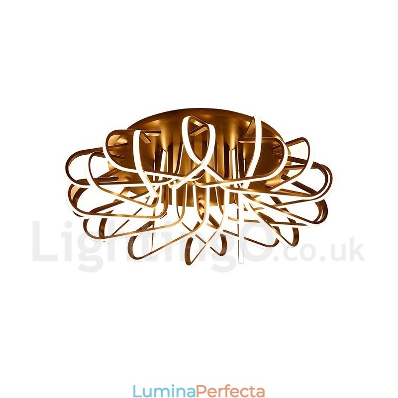 Plafoniera din aluminiu, modernă și contemporană, cu reglare reglabilă, Cuib de pasăre, poate fi folosită și ca lampă de perete