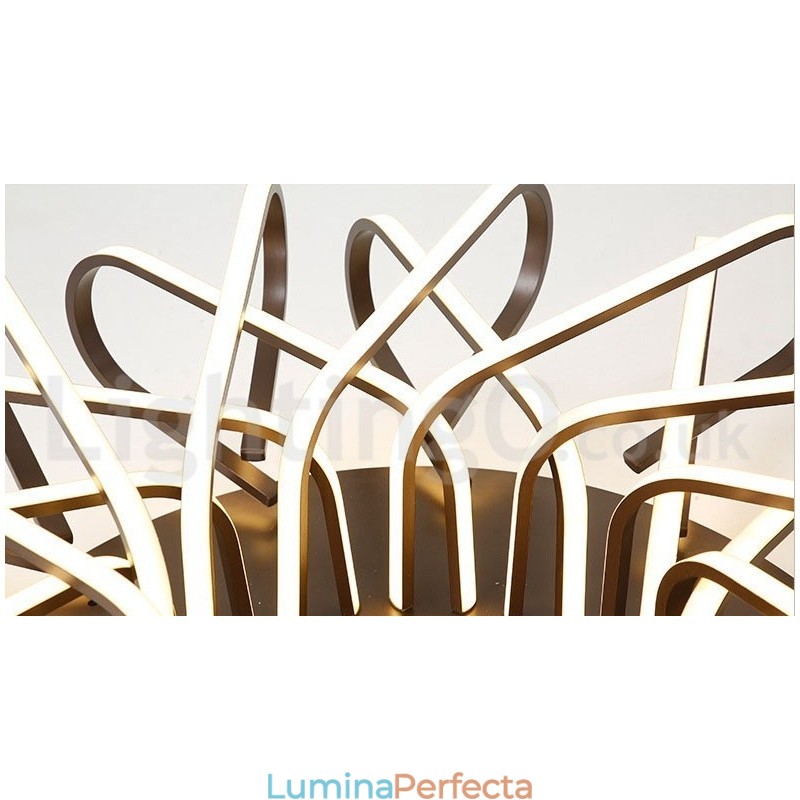 Plafoniera din aluminiu, modernă și contemporană, cu reglare reglabilă, Cuib de pasăre, poate fi folosită și ca lampă de perete